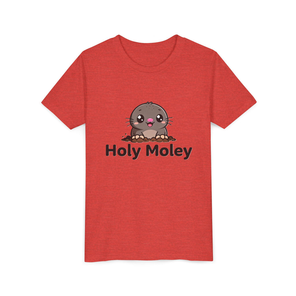 Youth Tee — Cute 'Holy Moley' Mole Kids T‑Shirt (Playful Animal Pun)