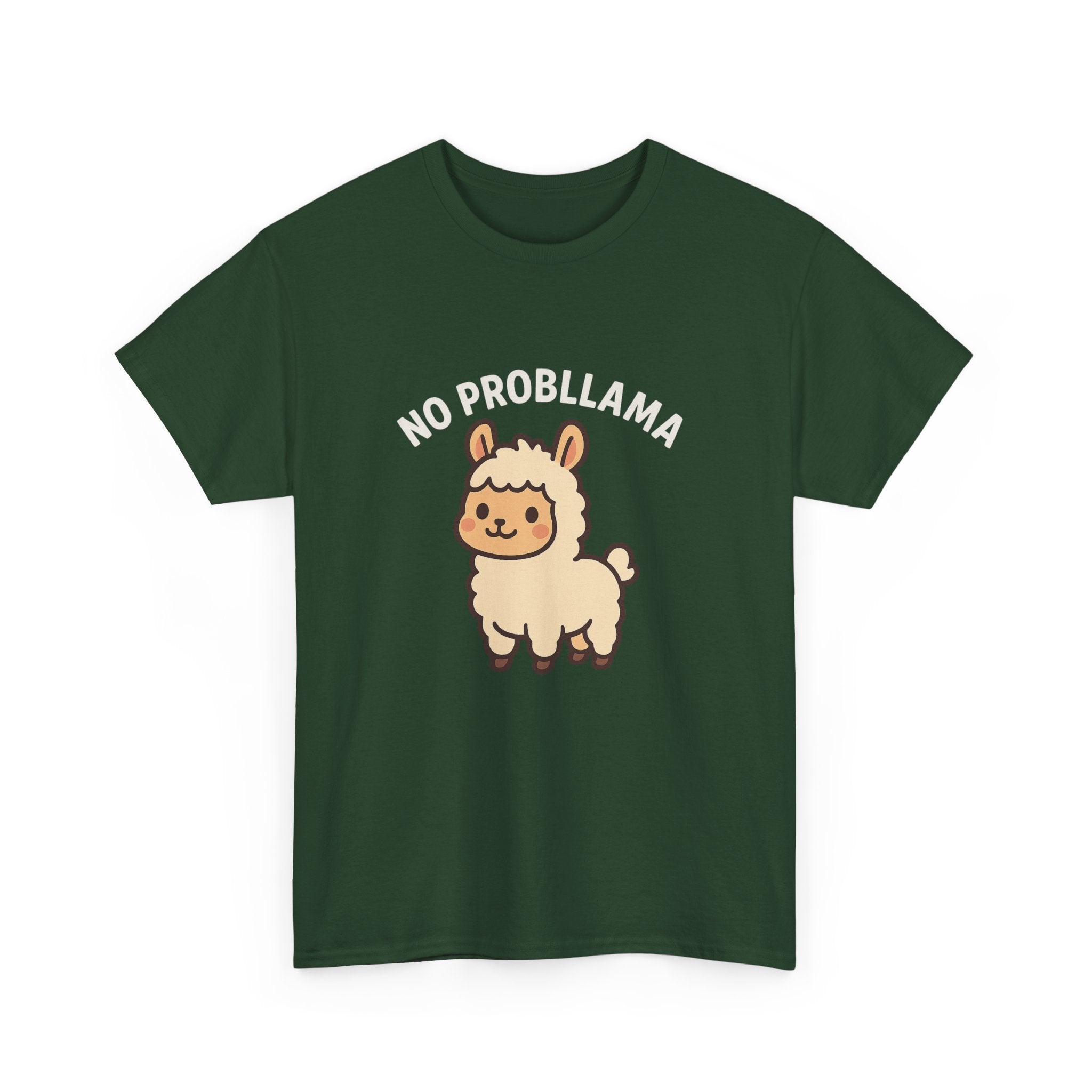 T‑Shirt — Cute “No Probllama” Llama Graphic Tee - Adult