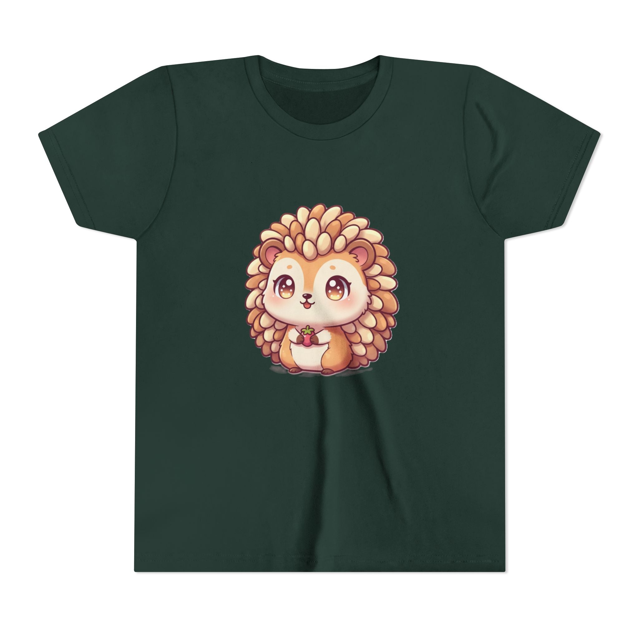 Cute Hedgehog Youth Tee — Adorable Cartoon Woodland Animal Kids Shirt