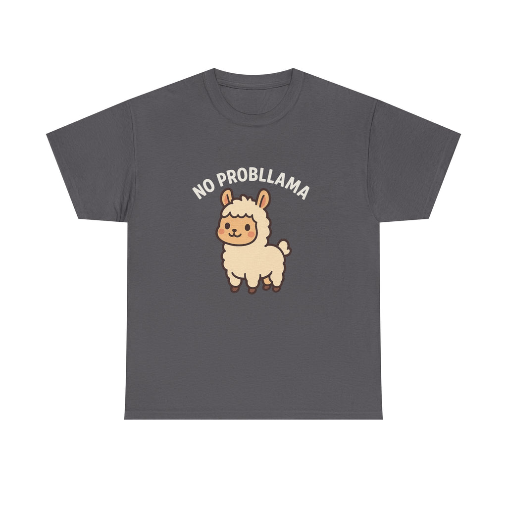 T‑Shirt — Cute “No Probllama” Llama Graphic Tee - Adult