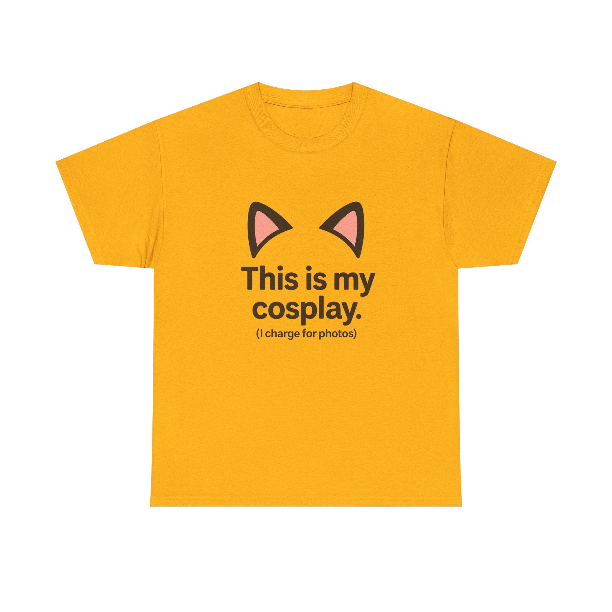 This Is My Cosplay T-Shirt — Cute Cat Ears Graphic Tee (I charge for photos) - Adult