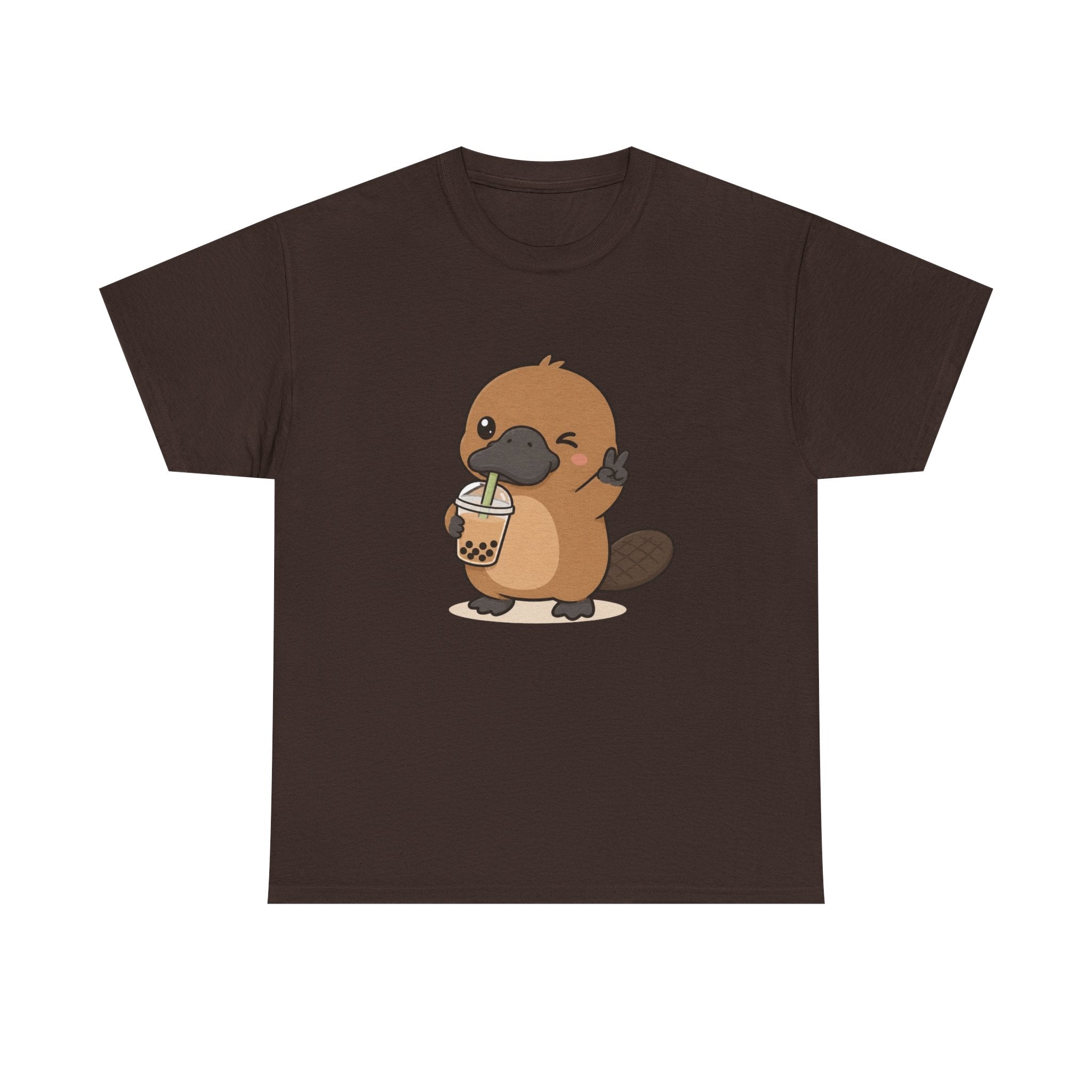 Cute Platypus Bubble Tea T‑Shirt - Adult