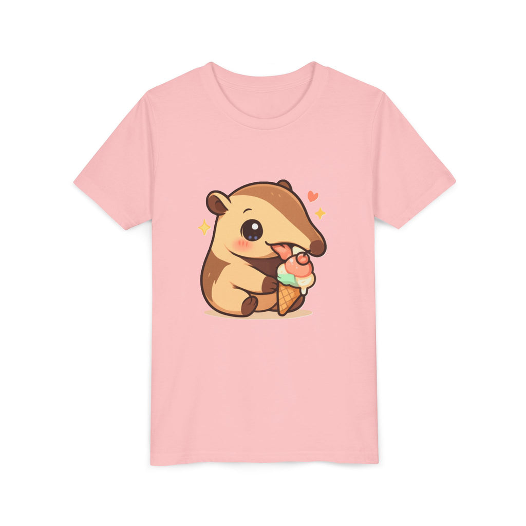 Cute Anteater Kids Tee – Kawaii Anteater Eating Ice Cream T-Shirt for Toddlers & Children
