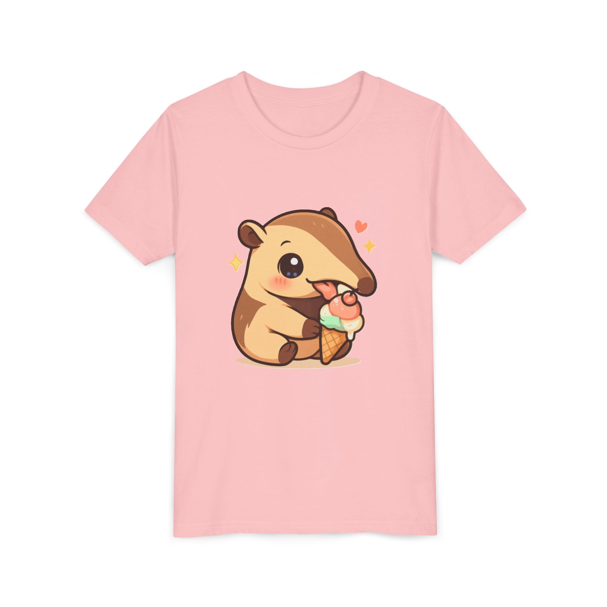 Cute Anteater Kids Tee – Kawaii Anteater Eating Ice Cream T-Shirt for Toddlers & Children