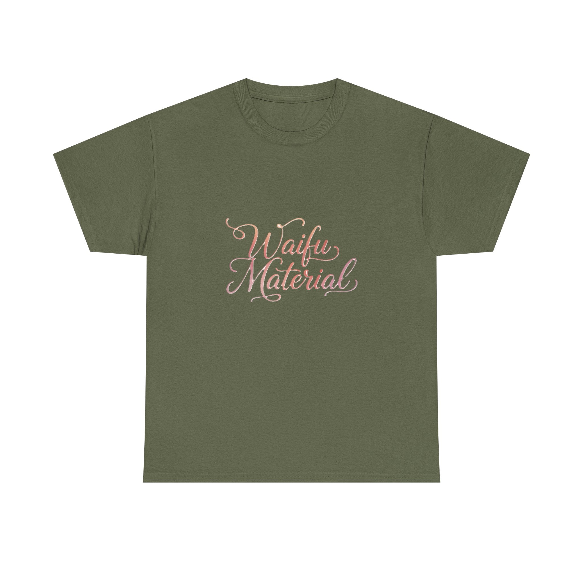Waifu Material T-Shirt — Cute Pastel Script Anime Fan Tee - Adult