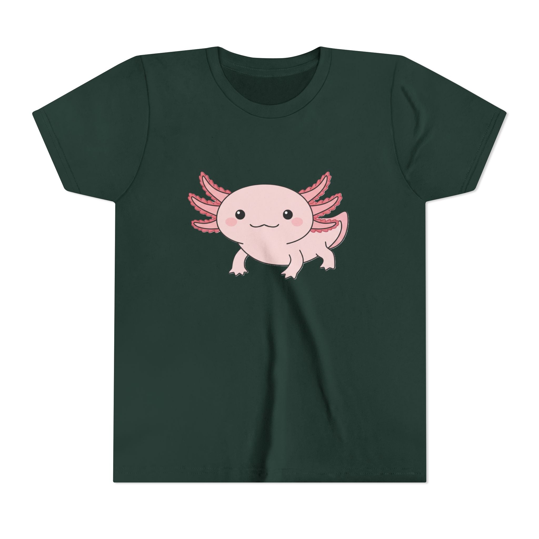 Axolotl Kids Tee – Cute Pink Axolotl Youth Short Sleeve Shirt