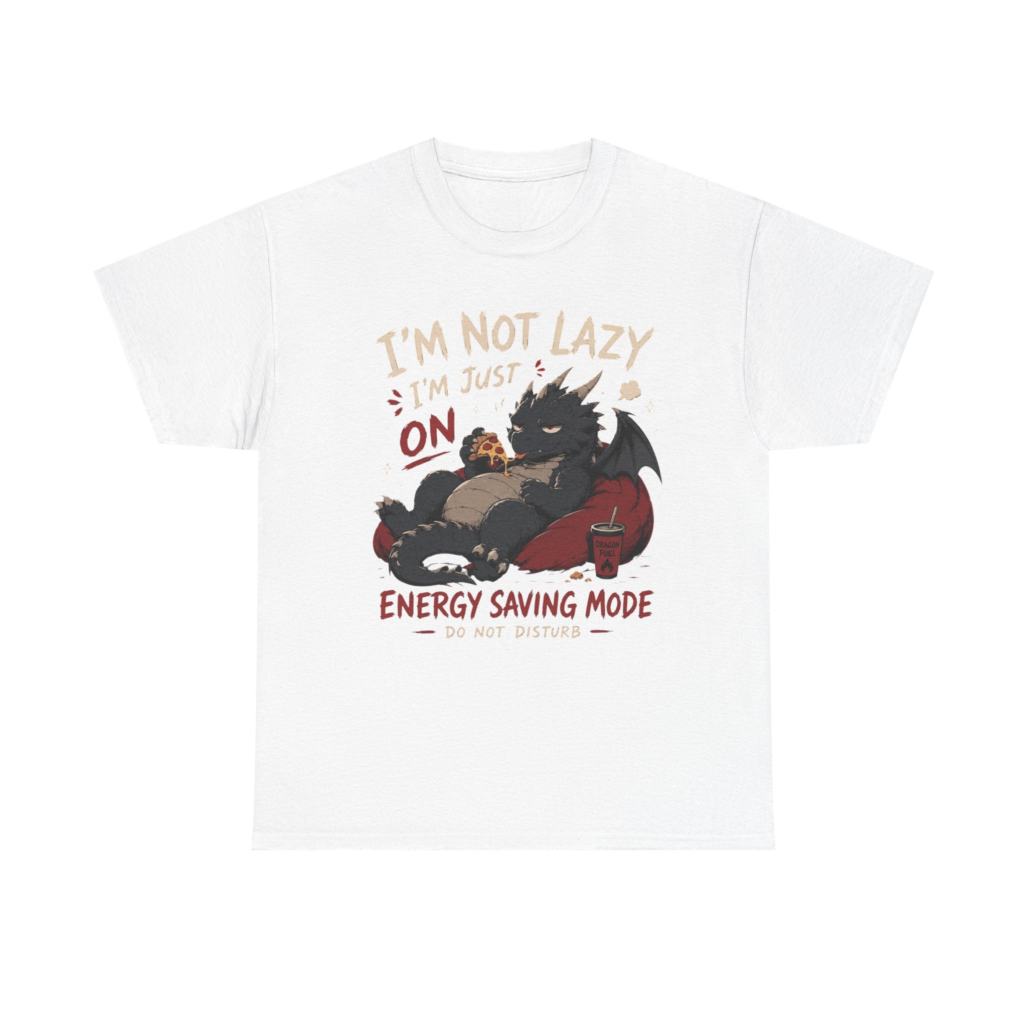 Lazy Dragon T-Shirt — "I'm Not Lazy, I'm Just On Energy Saving Mode" Graphic Tee - Adult