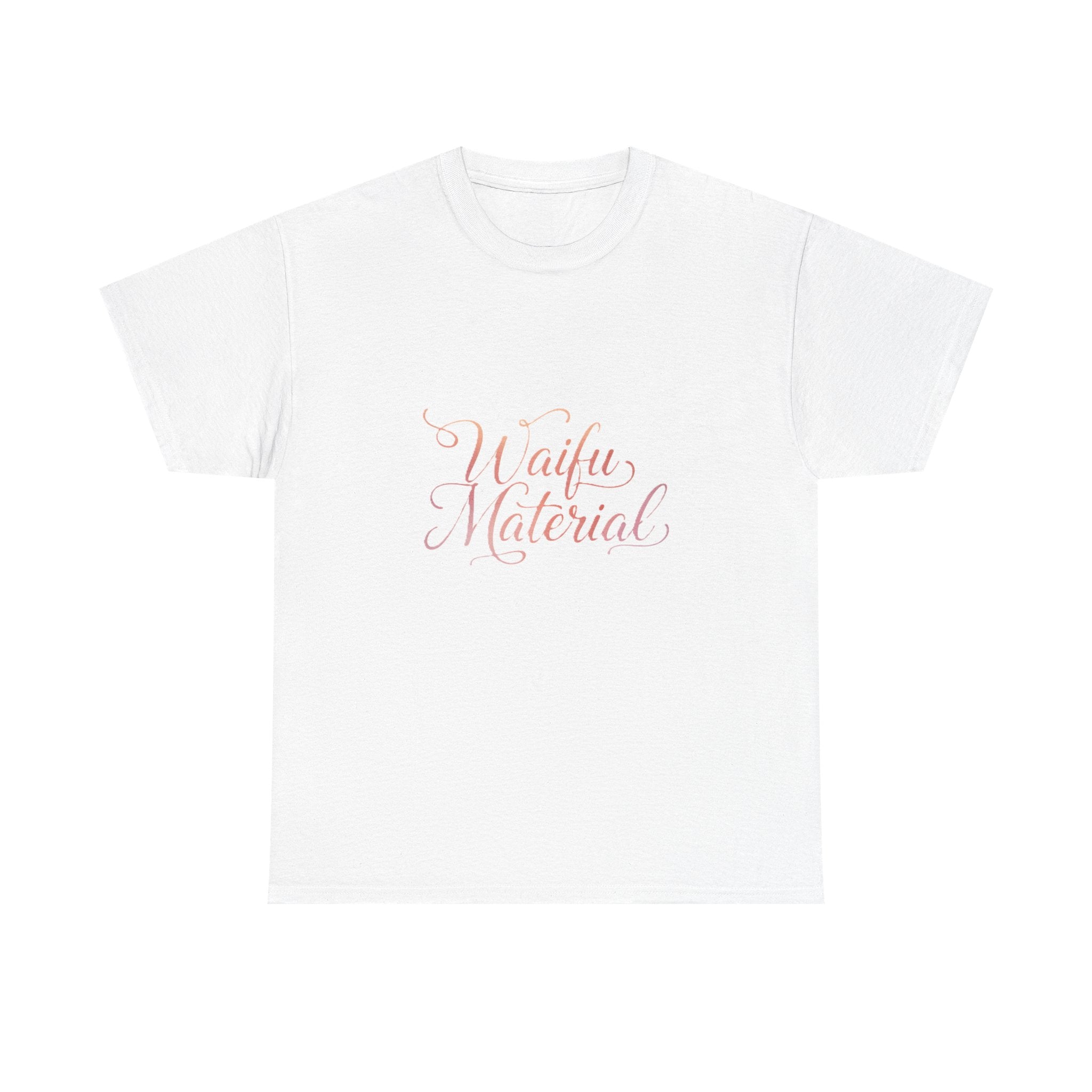 Waifu Material T-Shirt — Cute Pastel Script Anime Fan Tee - Adult