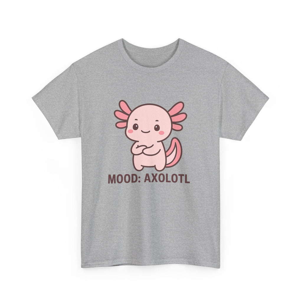 Axolotl Mood Tee — Cute Pink Axolotl Salamander Graphic T-Shirt - Adult
