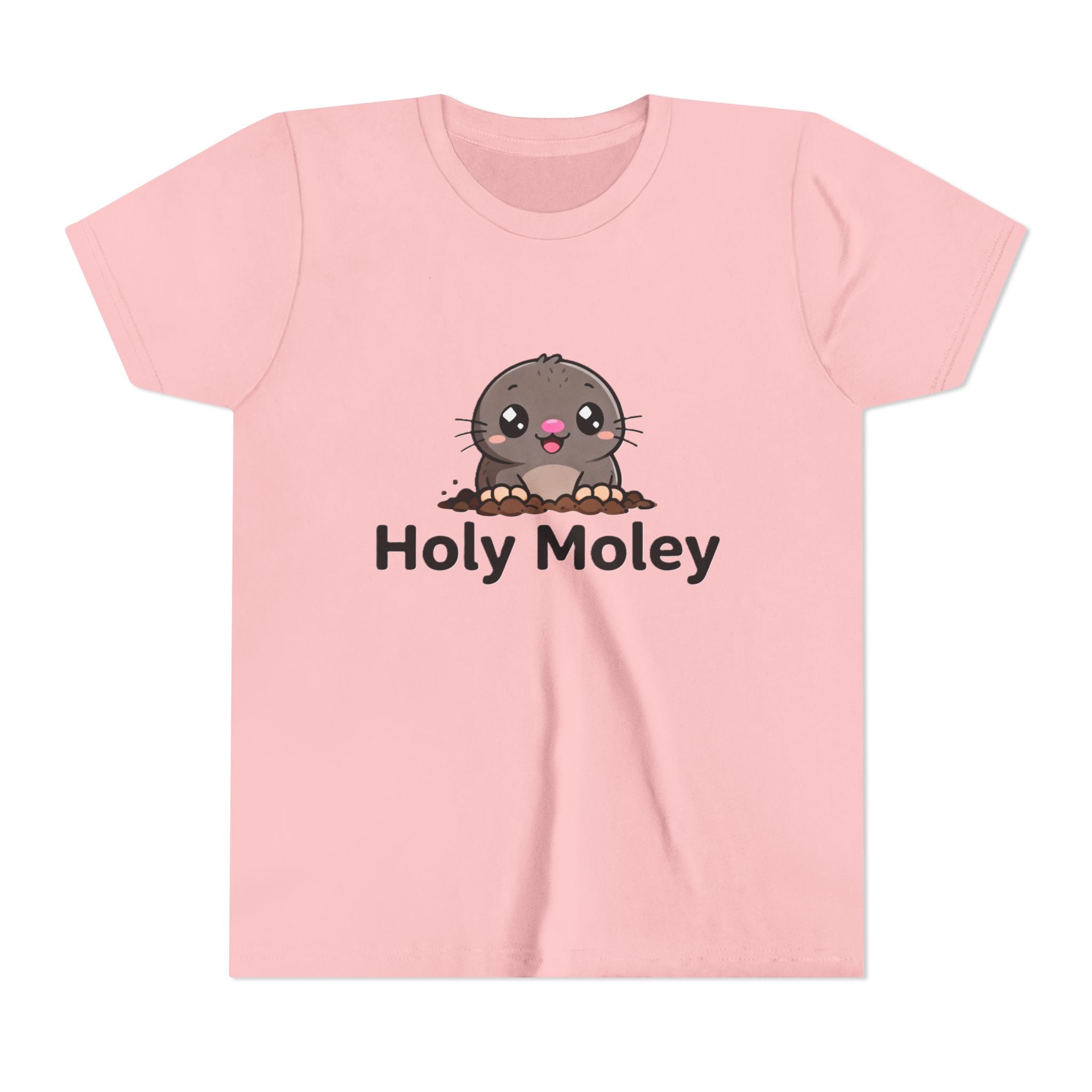Youth Tee — Cute 'Holy Moley' Mole Kids T‑Shirt (Playful Animal Pun)