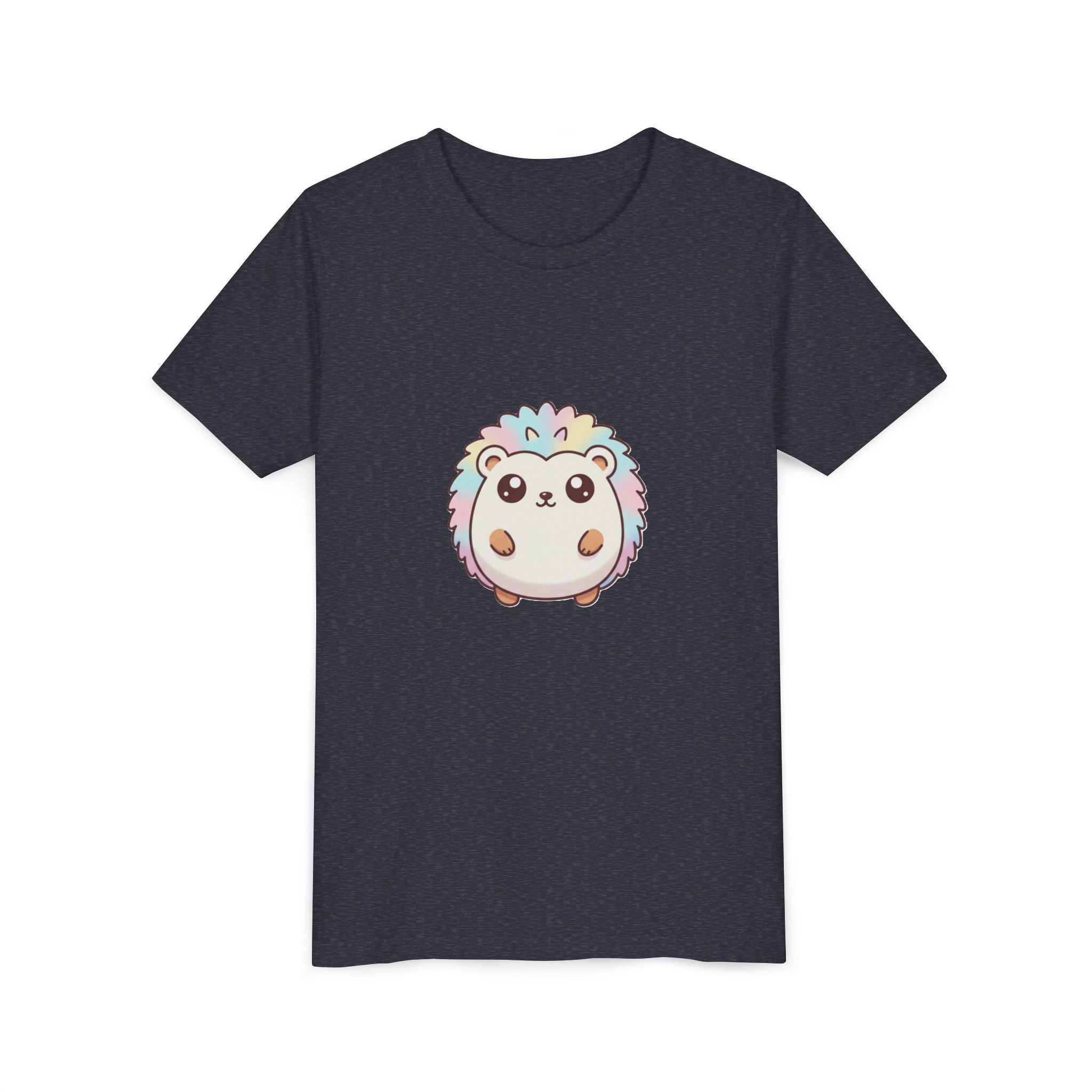 Kids Rainbow Hedgehog T‑Shirt — Cute Pastel Animal Youth Tee