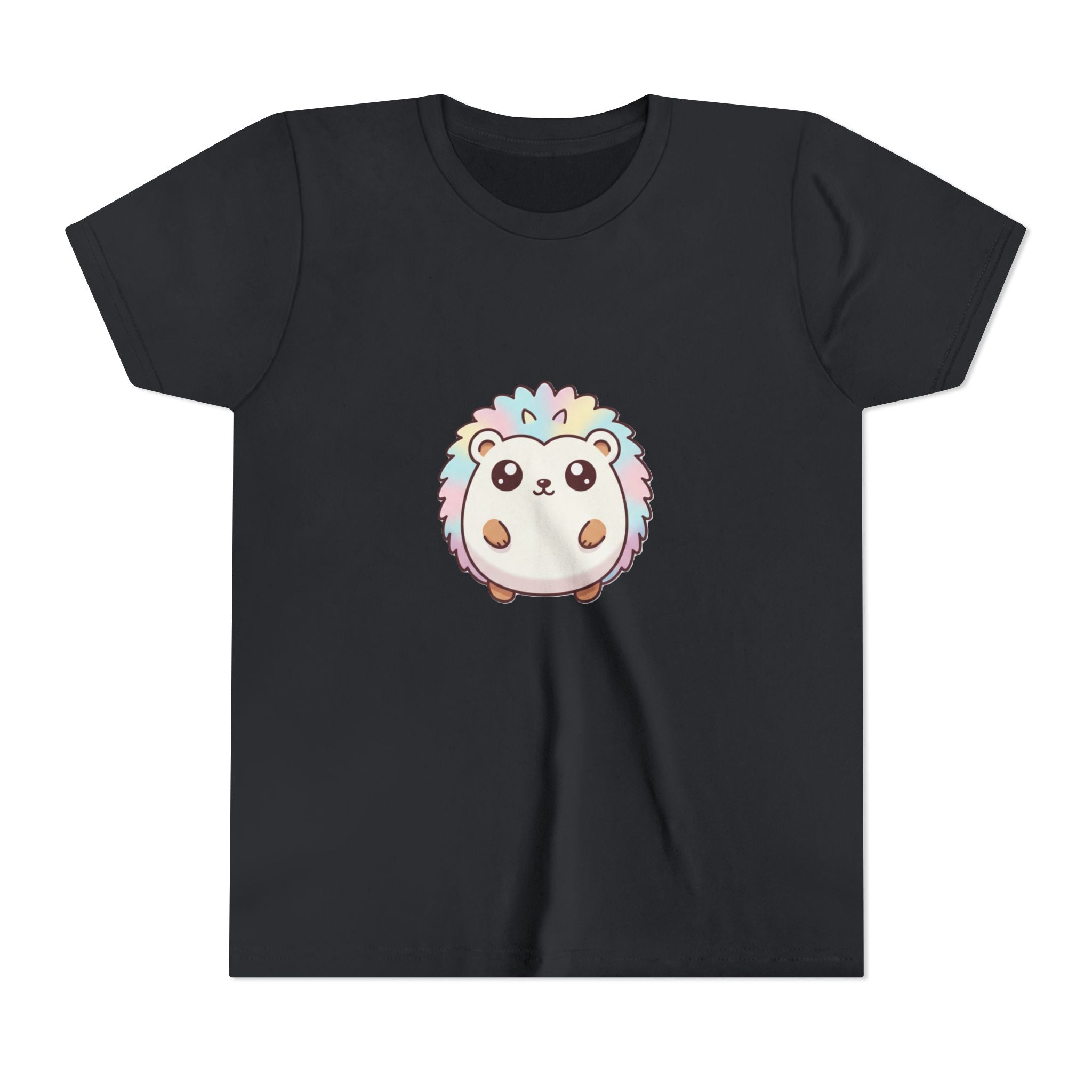 Kids Rainbow Hedgehog T‑Shirt — Cute Pastel Animal Youth Tee