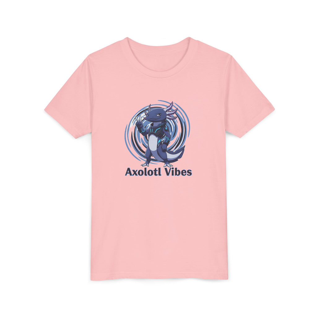Youth Tee - 'Axolotl Vibes' Cute Axolotl Salamander Graphic Shirt - Kids