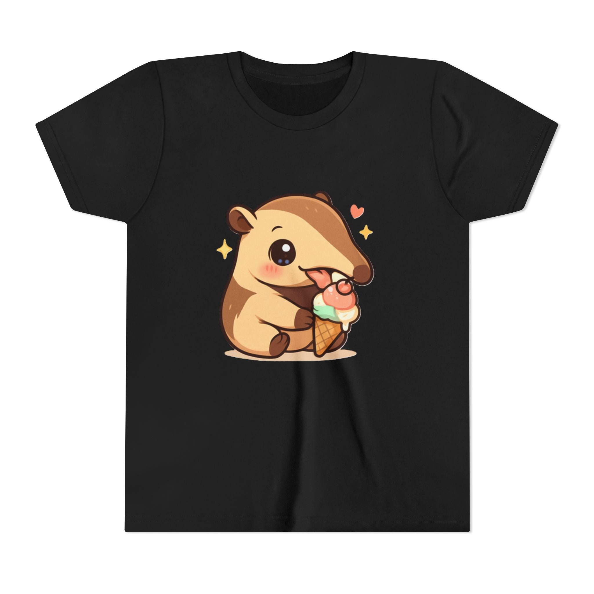 Cute Anteater Kids Tee – Kawaii Anteater Eating Ice Cream T-Shirt for Toddlers & Children