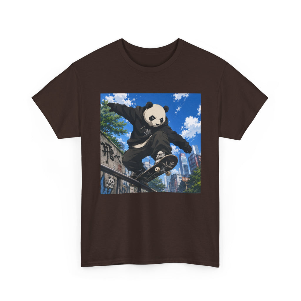 Panda Skateboarder T-Shirt — Urban Skate Panda Graphic Tee - Adult