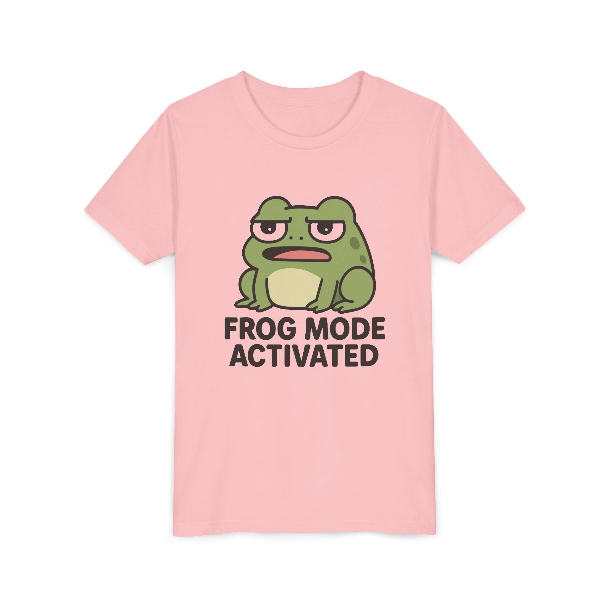 Youth Tee — 'Frog Mode Activated' Cute Frog Graphic Shirt
