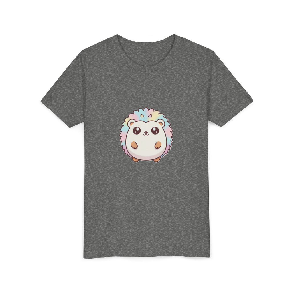 Kids Rainbow Hedgehog T‑Shirt — Cute Pastel Animal Youth Tee