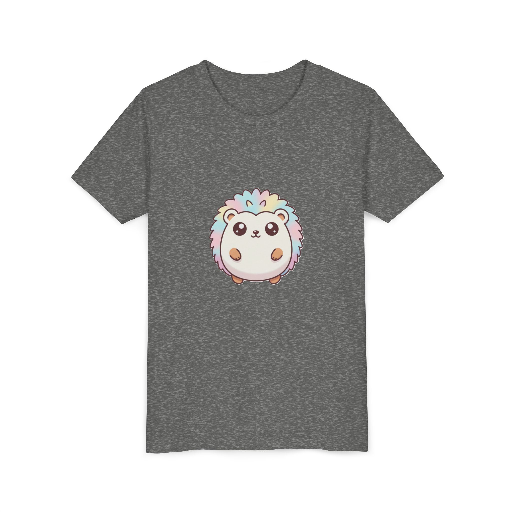 Kids Rainbow Hedgehog T‑Shirt — Cute Pastel Animal Youth Tee