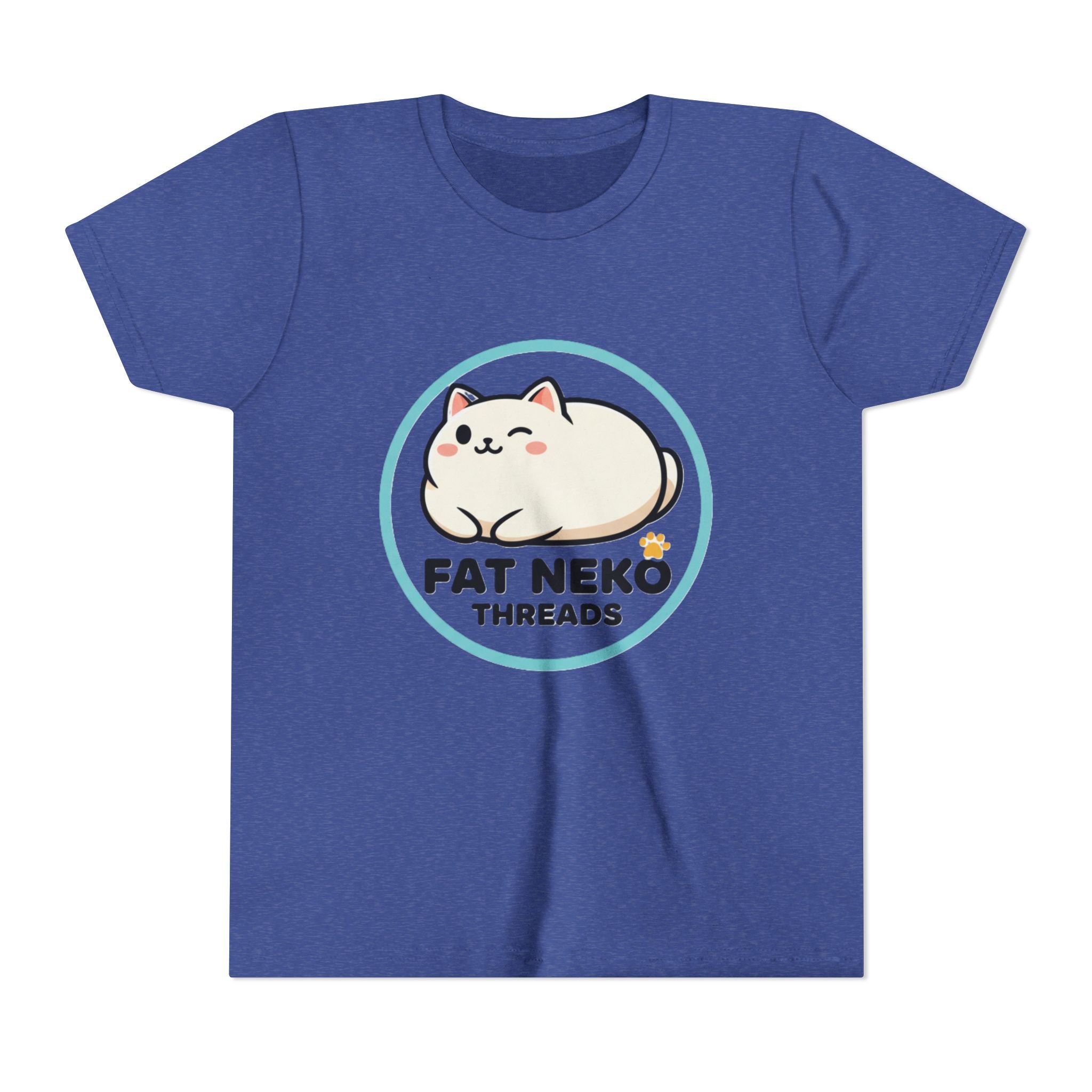 Youth Tee — Fat Neko Threads Cute Chubby Cat Logo
