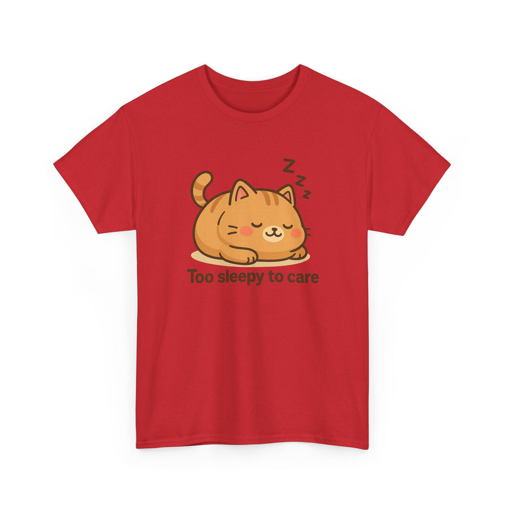 Too Sleepy to Care Cat T-Shirt - Adult
