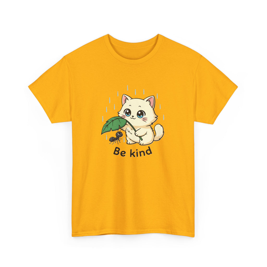 Be Kind Kitten T-Shirt — Cute Cat and Ant Illustration Tee - Adult