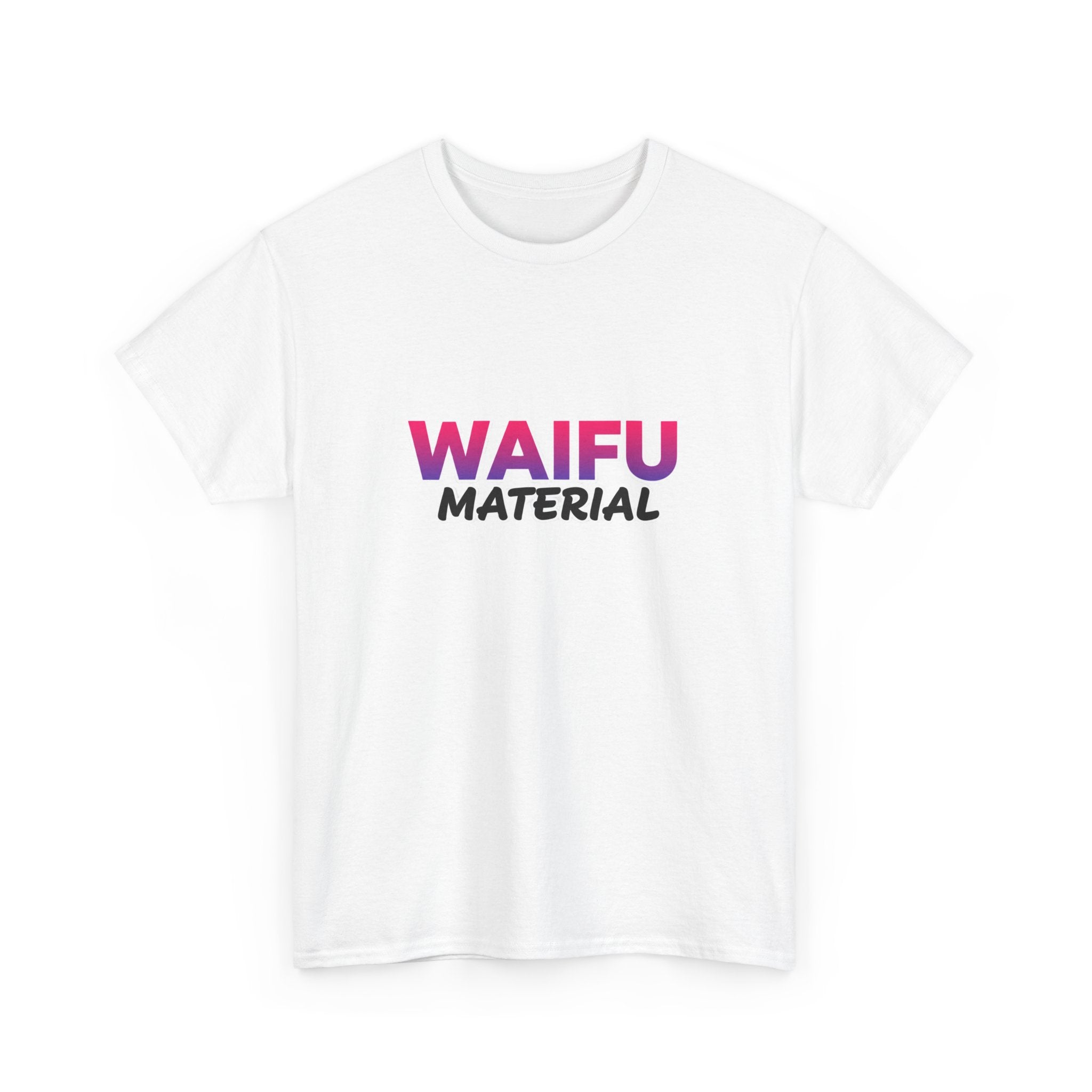 Waifu Material T-Shirt — Cute Anime Text Tee for Otaku Fans - Adult