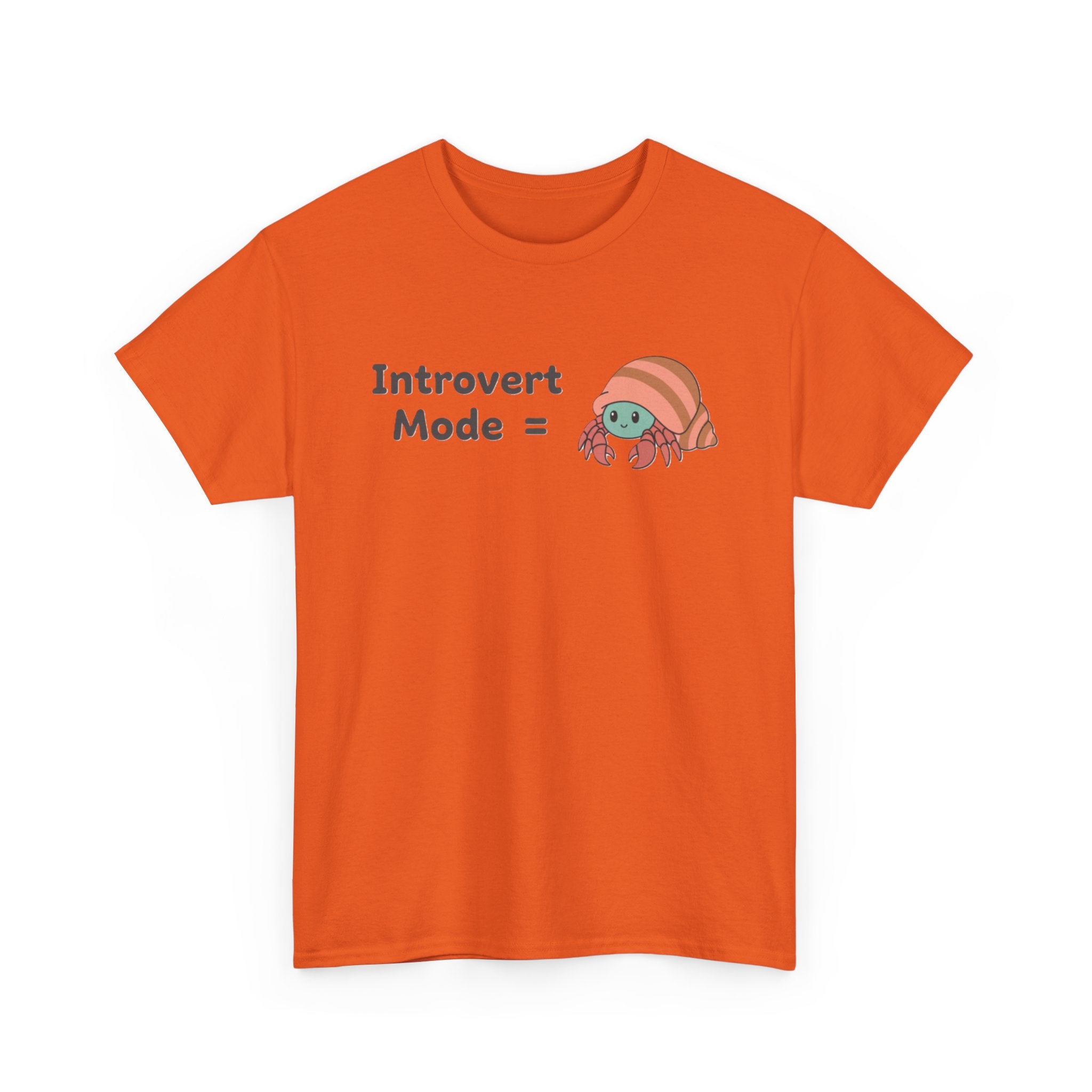 Introvert Mode T-Shirt — Cute Hermit Crab Graphic Tee - Adult