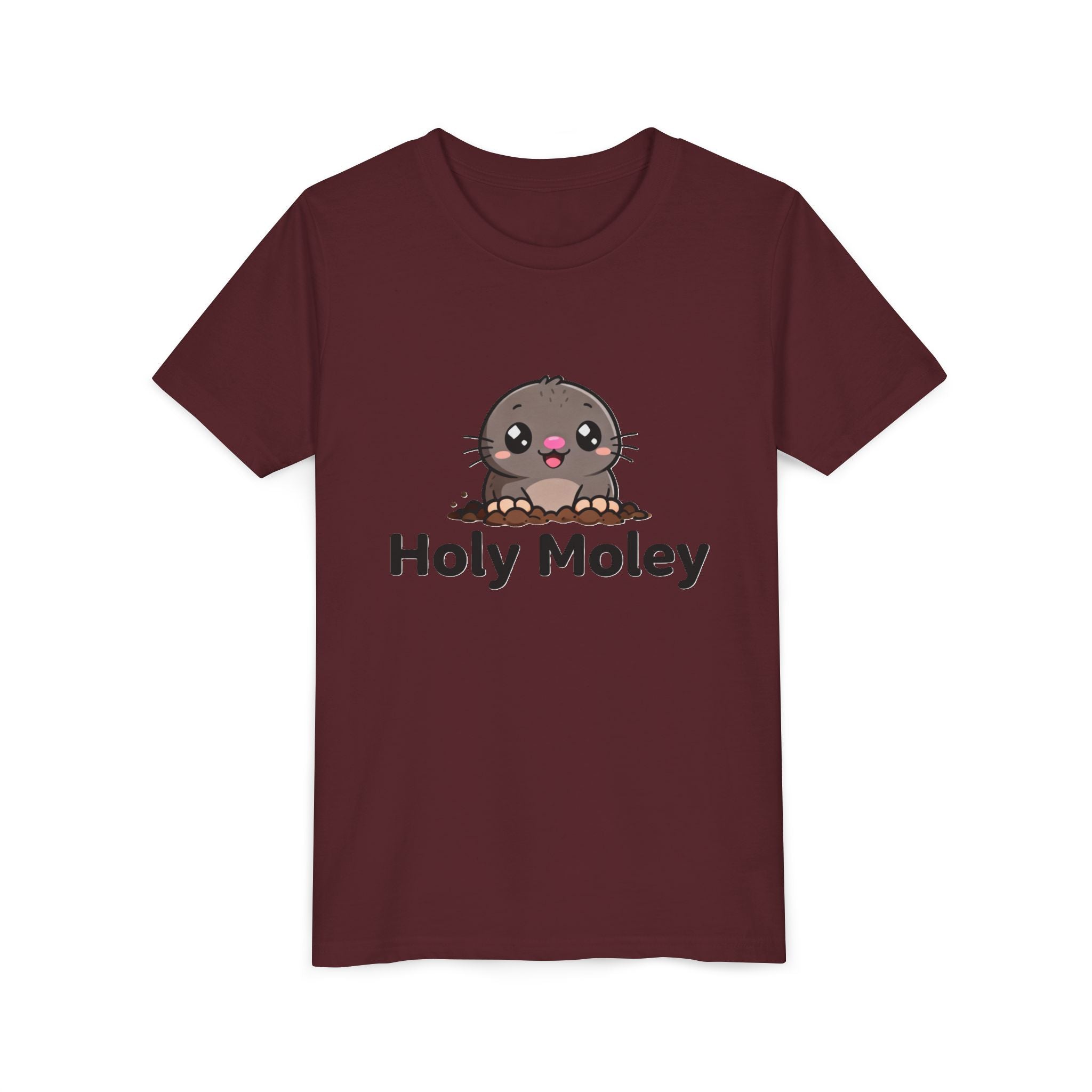 Youth Tee — Cute 'Holy Moley' Mole Kids T‑Shirt (Playful Animal Pun)