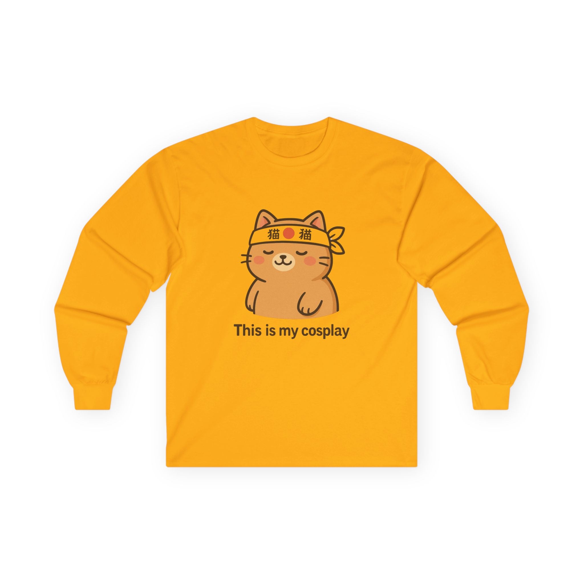Cute Cat 'This Is My Cosplay' Long Sleeve Tee - Adult