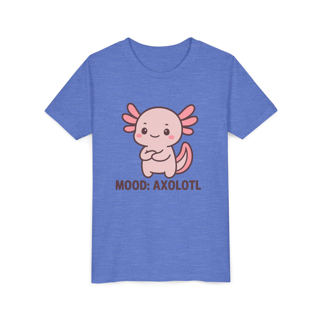 Youth Tee - "Mood: Axolotl" Cute Pink Axolotl Kids T-Shirt