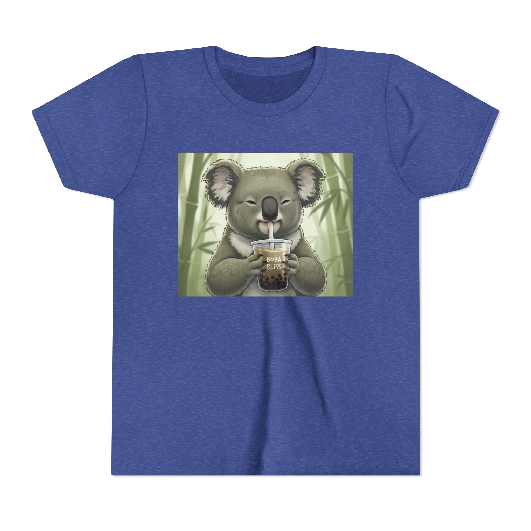 Kids Koala Boba Tea Time T‑Shirt — Cute Koala Drinking Bubble Tea Youth Tee - Kids
