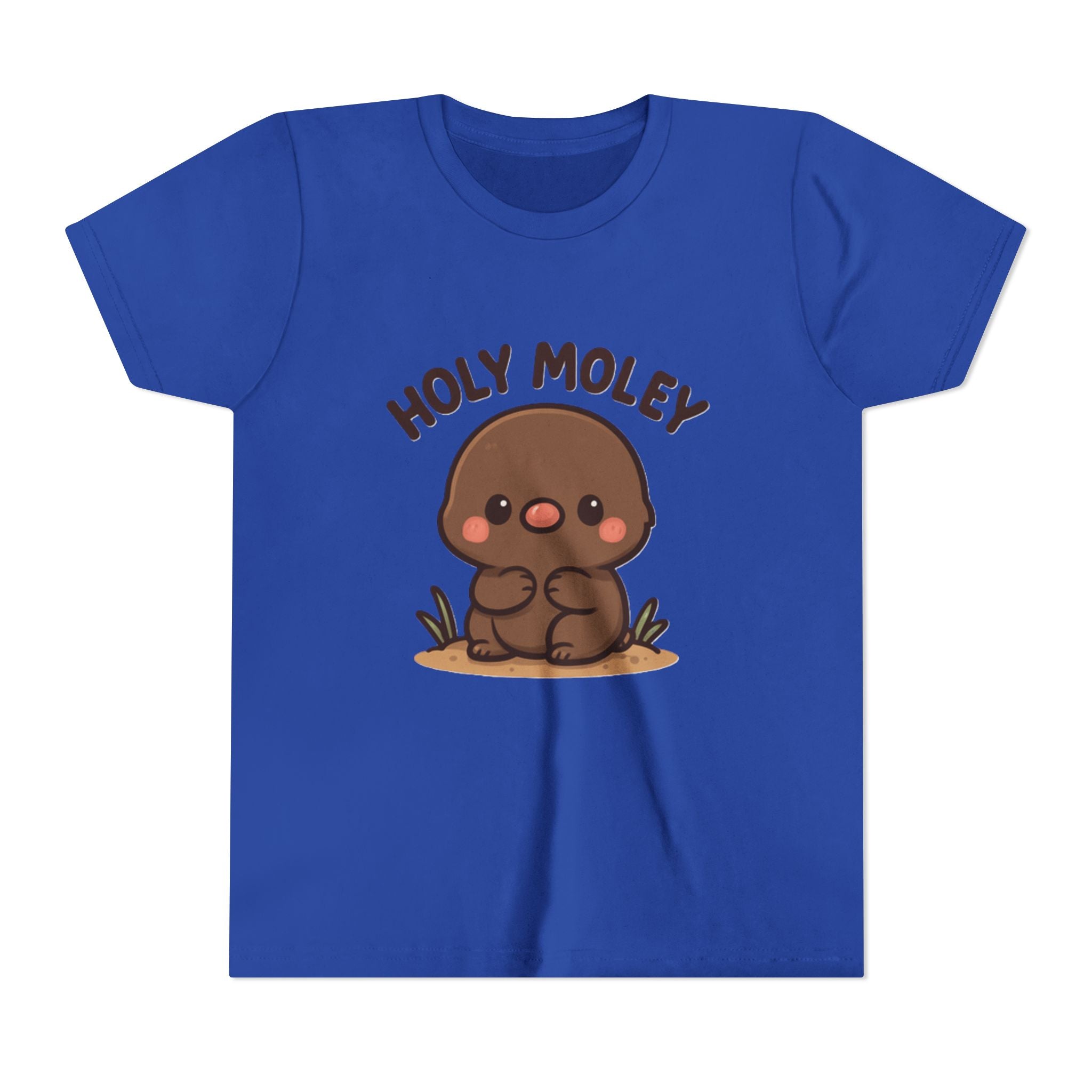 Holy Moley Kids Tee — Cute Cartoon Mole Youth Short Sleeve Shirt