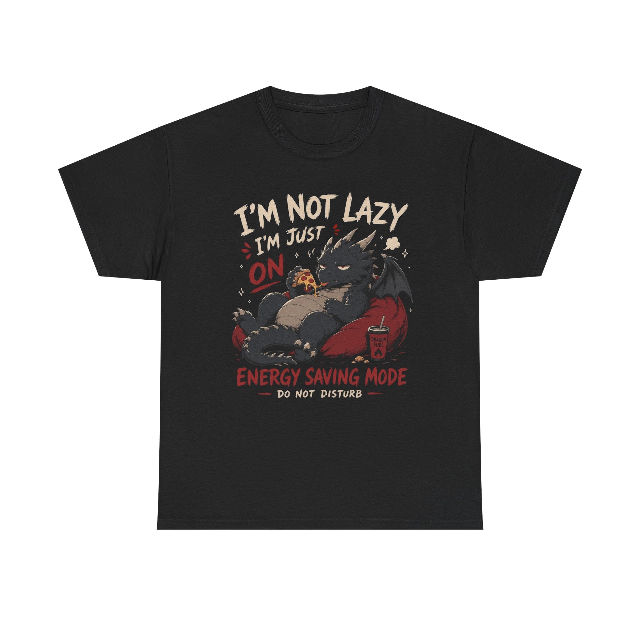 Lazy Dragon T-Shirt — "I'm Not Lazy, I'm Just On Energy Saving Mode" Graphic Tee - Adult