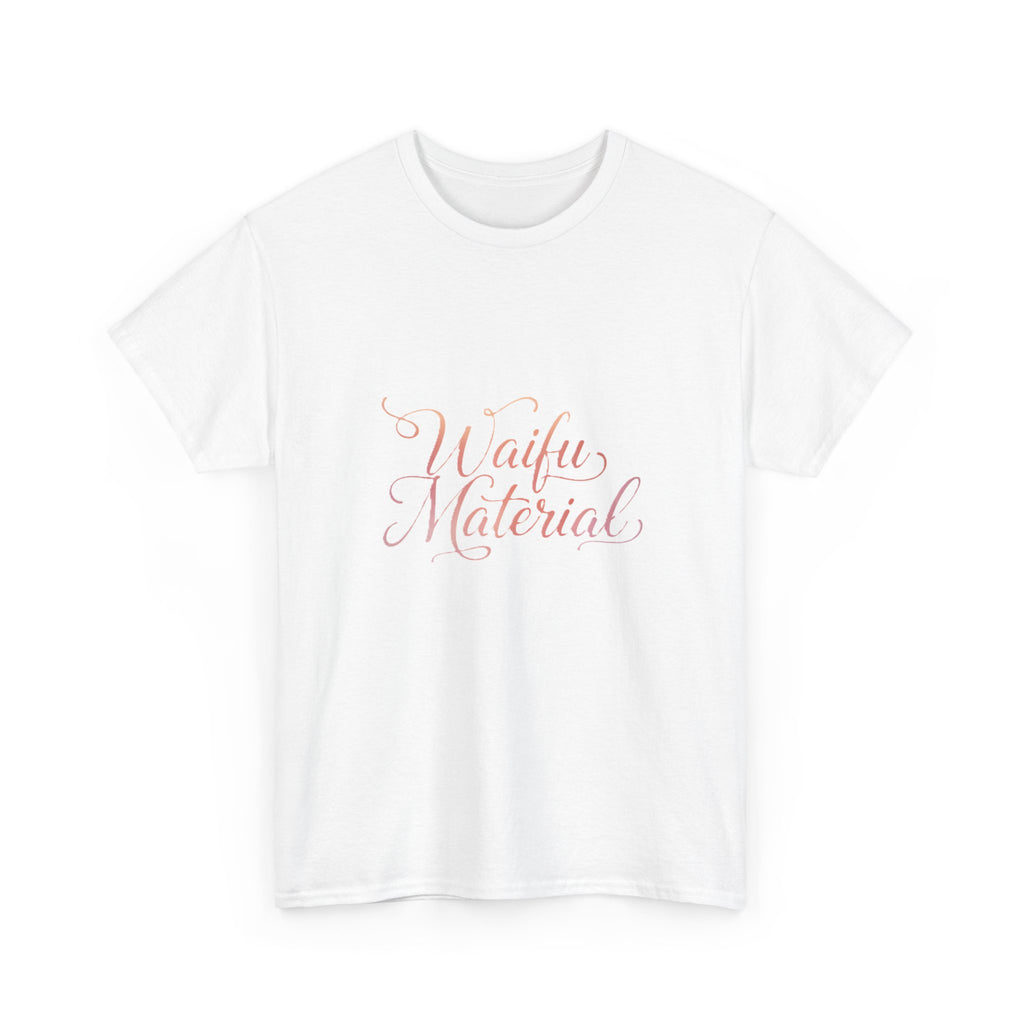 Waifu Material T-Shirt — Cute Pastel Script Anime Fan Tee - Adult