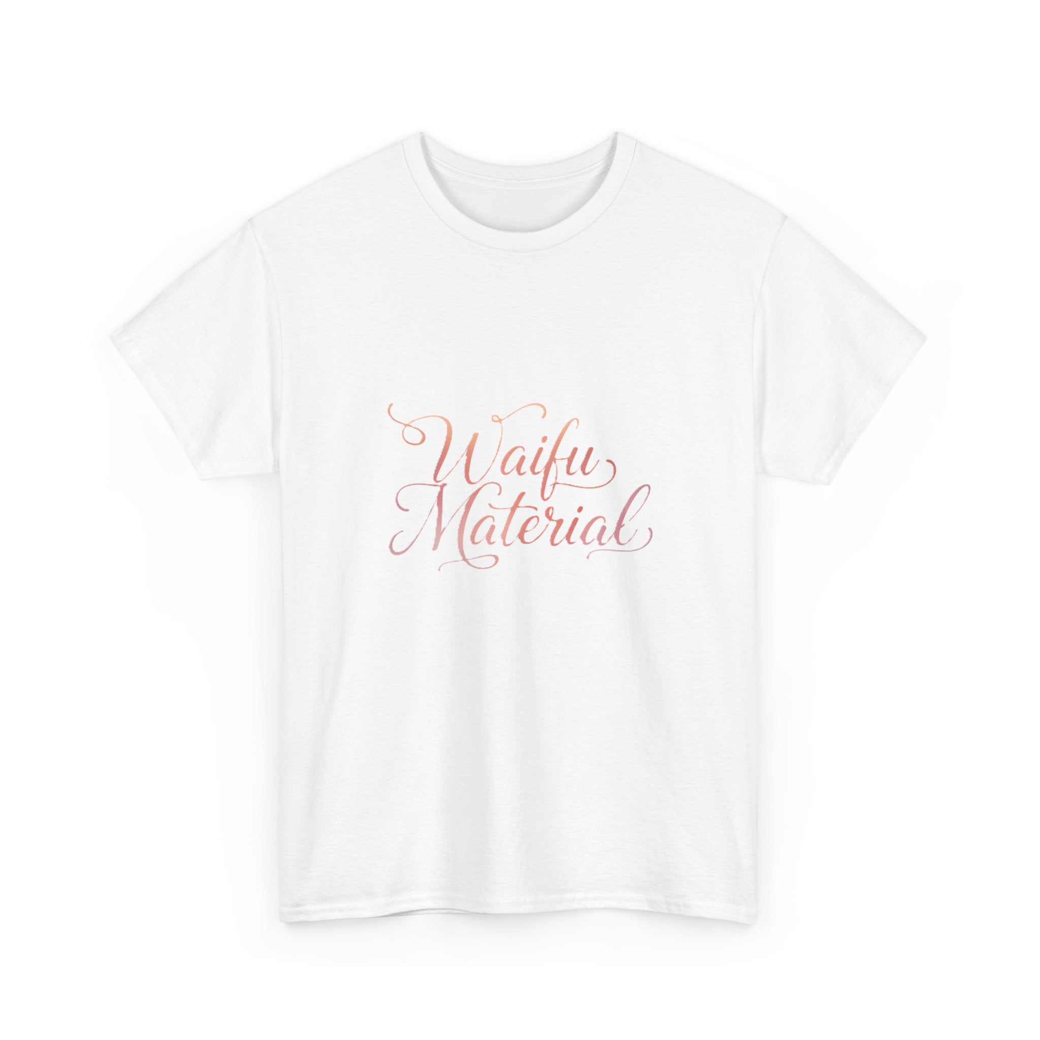 Waifu Material T-Shirt — Cute Pastel Script Anime Fan Tee - Adult