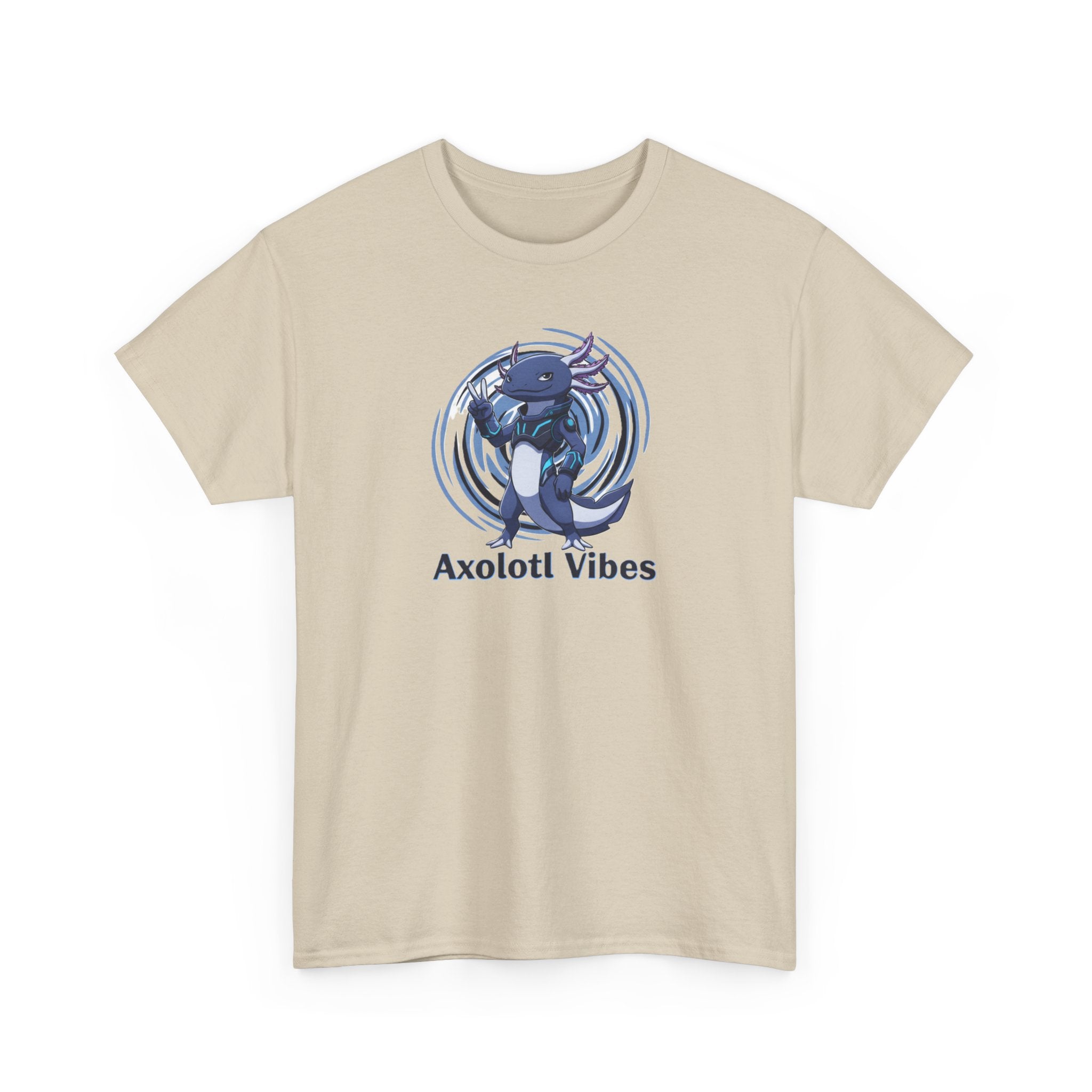Axolotl Vibes T-Shirt — Cool Blue Axolotl Graphic Tee - Adult
