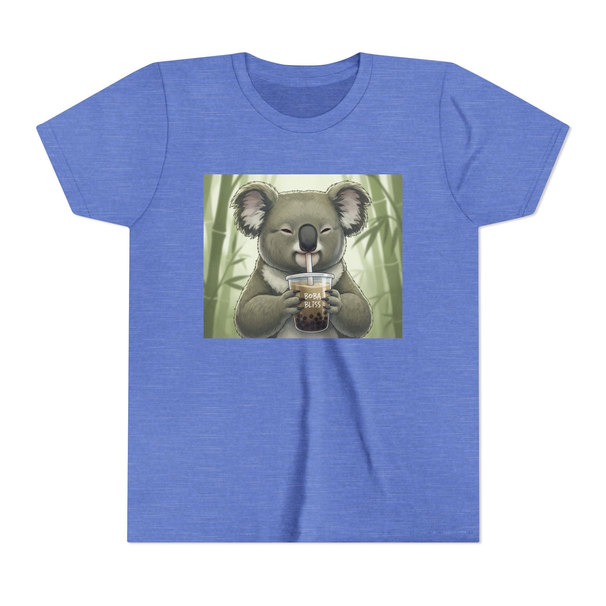 Kids Koala Boba Tea Time T‑Shirt — Cute Koala Drinking Bubble Tea Youth Tee - Kids