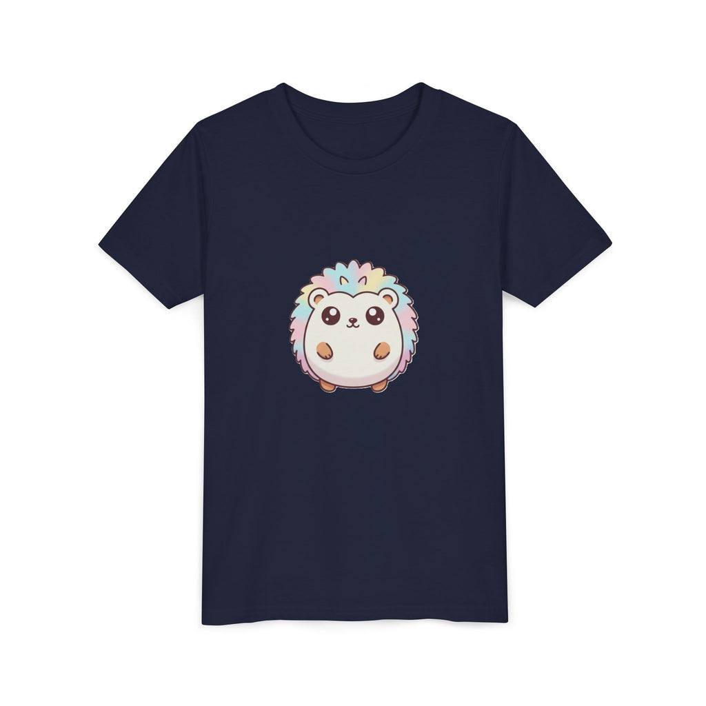 Kids Rainbow Hedgehog T‑Shirt — Cute Pastel Animal Youth Tee
