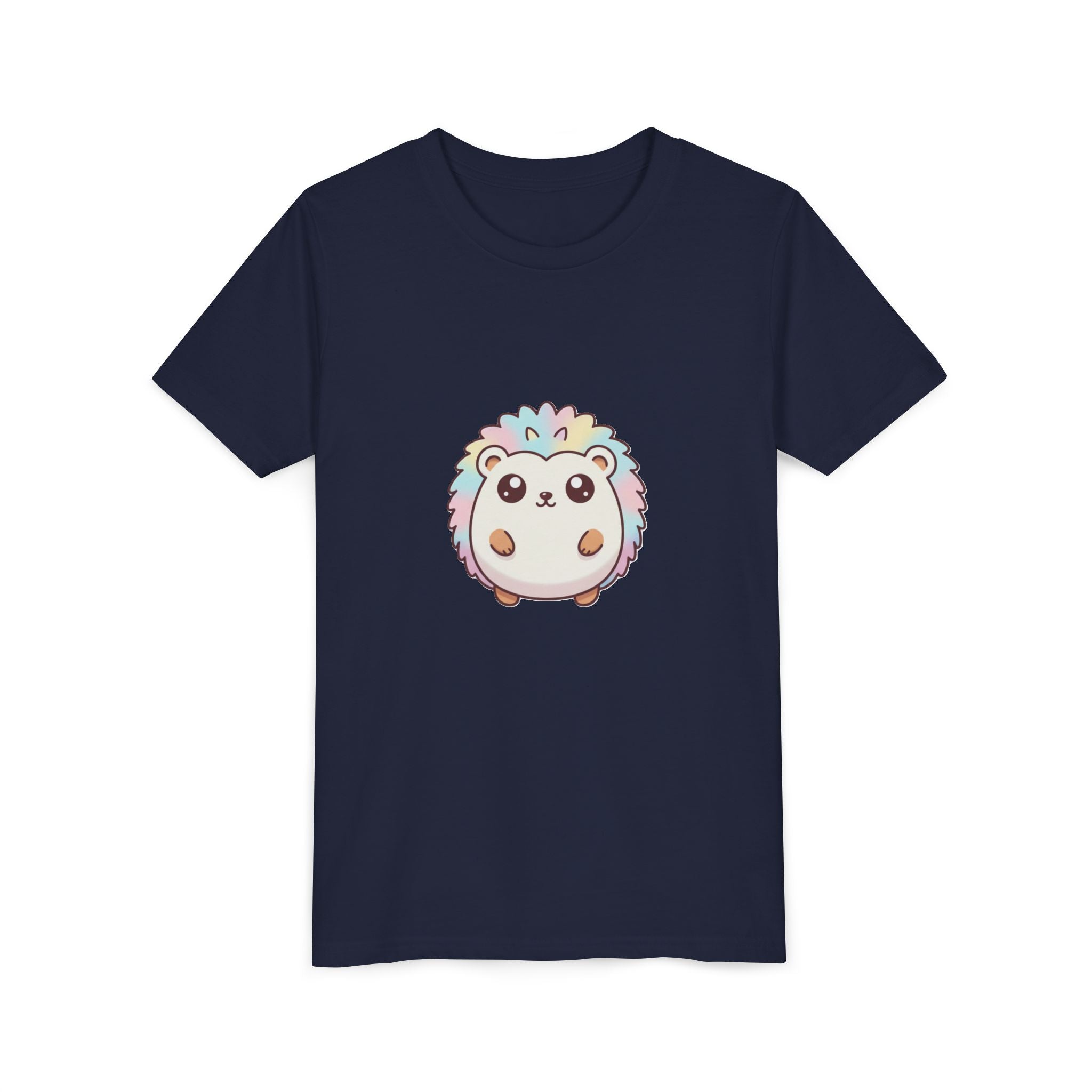 Kids Rainbow Hedgehog T‑Shirt — Cute Pastel Animal Youth Tee