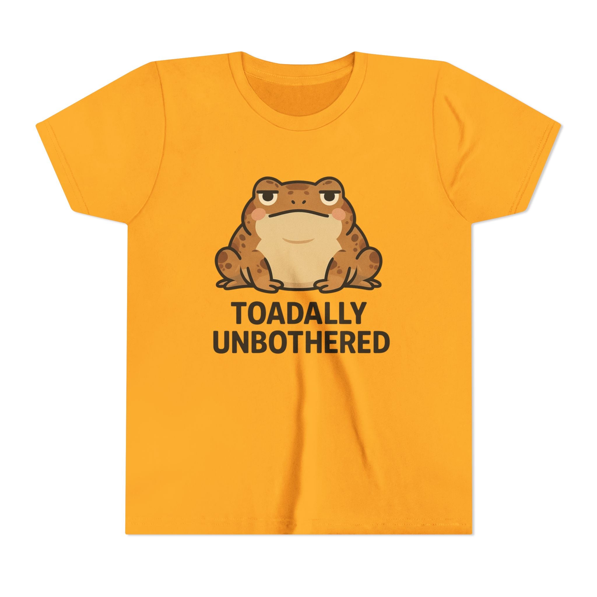Youth Tee — 'Toadally Unbothered' Cute Frog Graphic Shirt for Kids