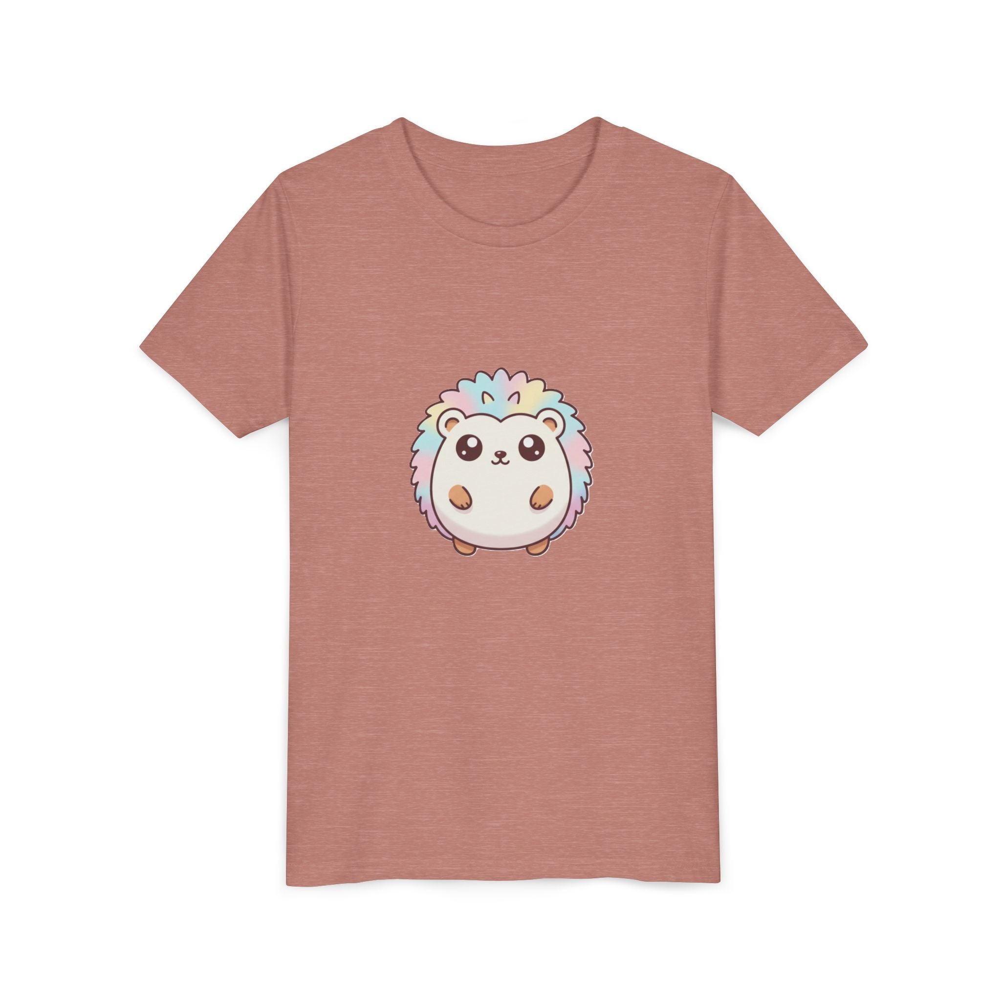 Kids Rainbow Hedgehog T‑Shirt — Cute Pastel Animal Youth Tee