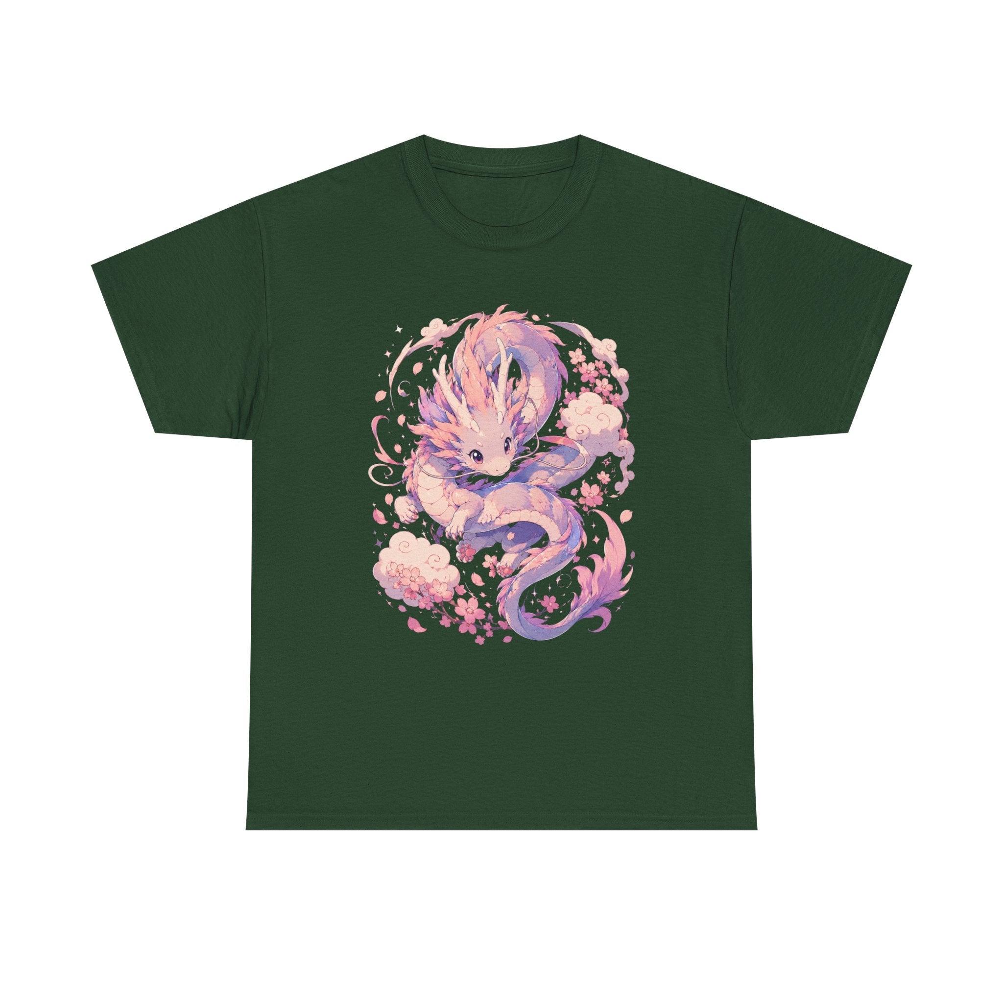 Dragon Fox Tee — Pastel Mythical Creature Graphic Shirt - Adult