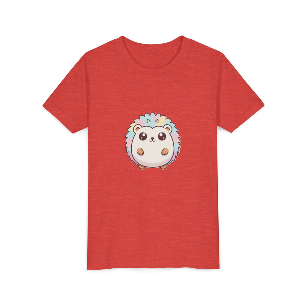 Kids Rainbow Hedgehog T‑Shirt — Cute Pastel Animal Youth Tee