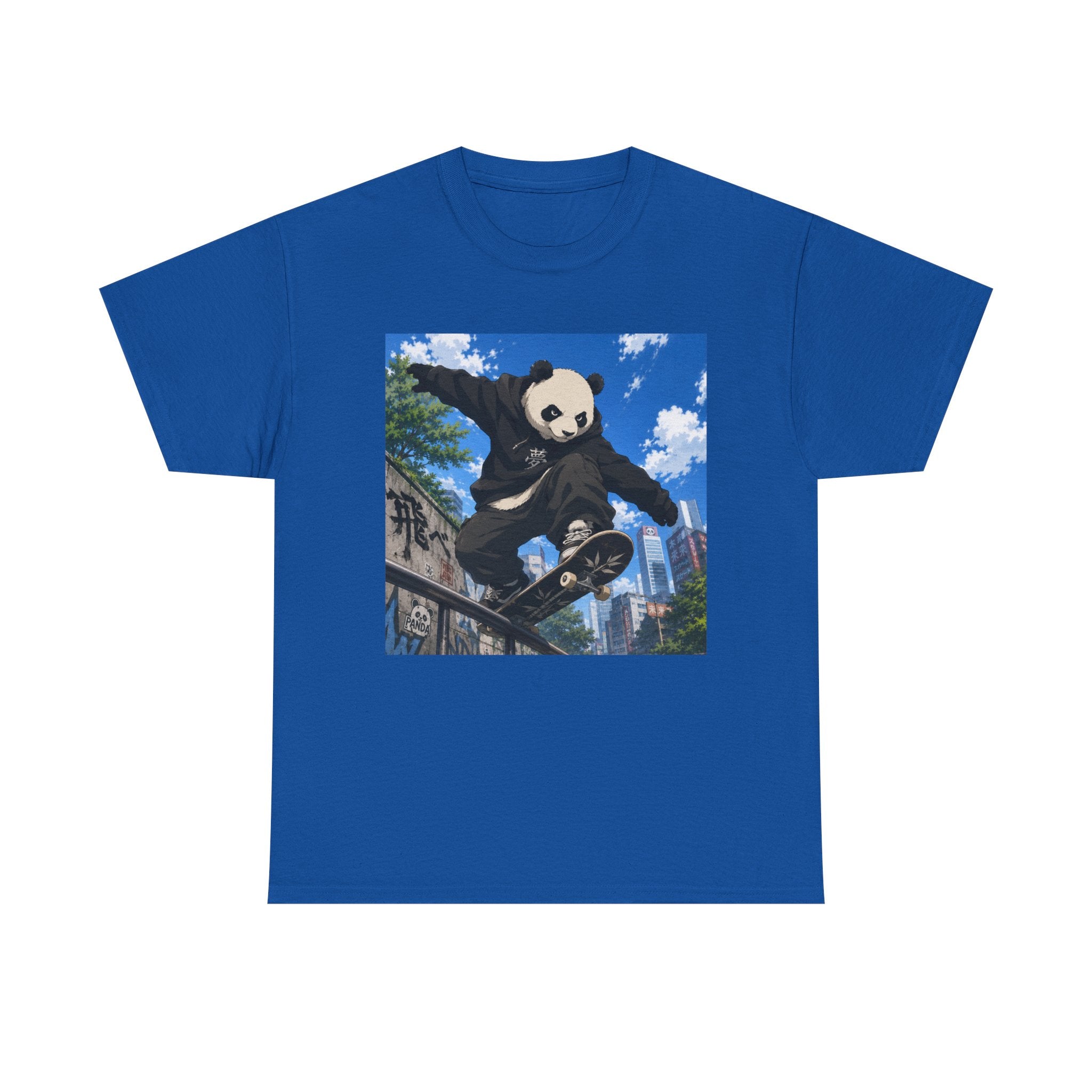 Panda Skateboarder T-Shirt — Urban Skate Panda Graphic Tee - Adult