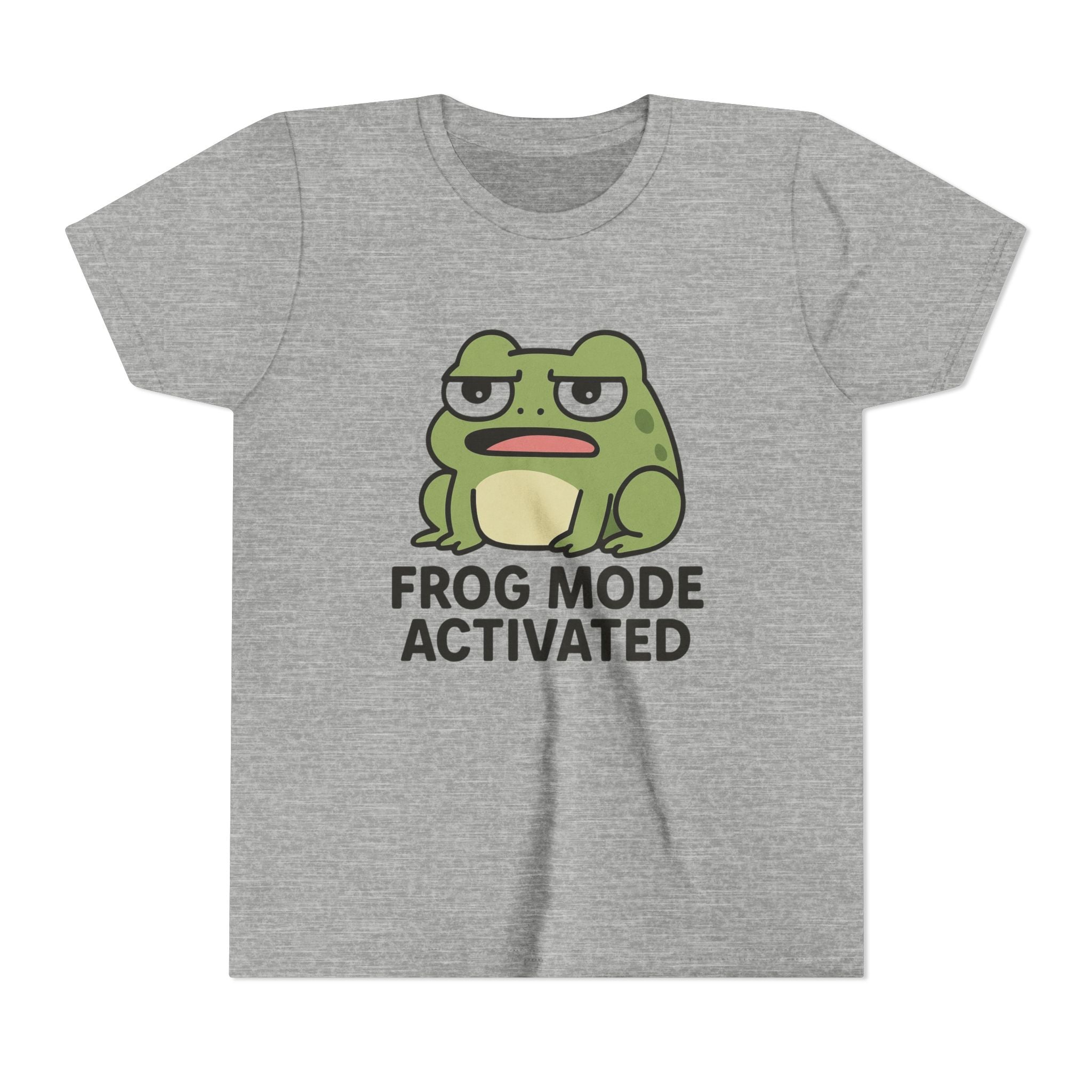 Youth Tee — 'Frog Mode Activated' Cute Frog Graphic Shirt