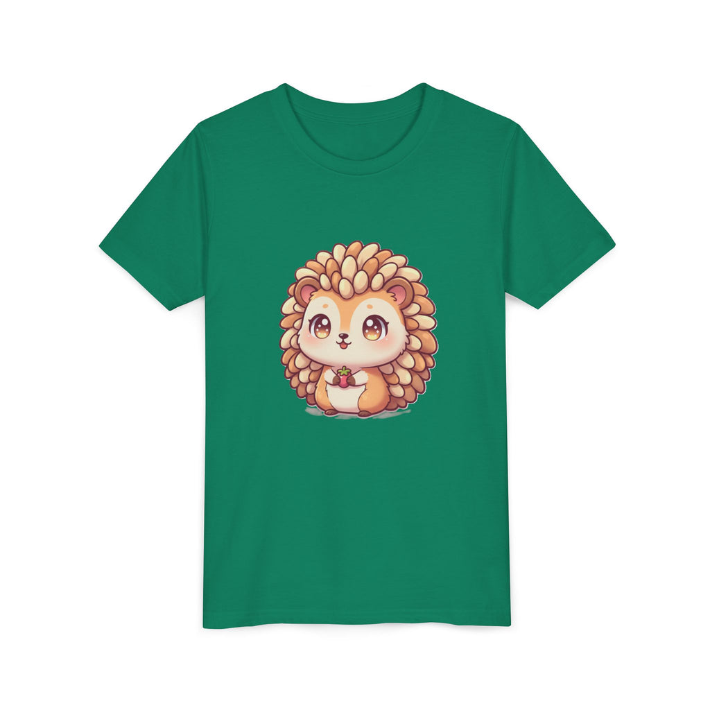 Cute Hedgehog Youth Tee — Adorable Cartoon Woodland Animal Kids Shirt
