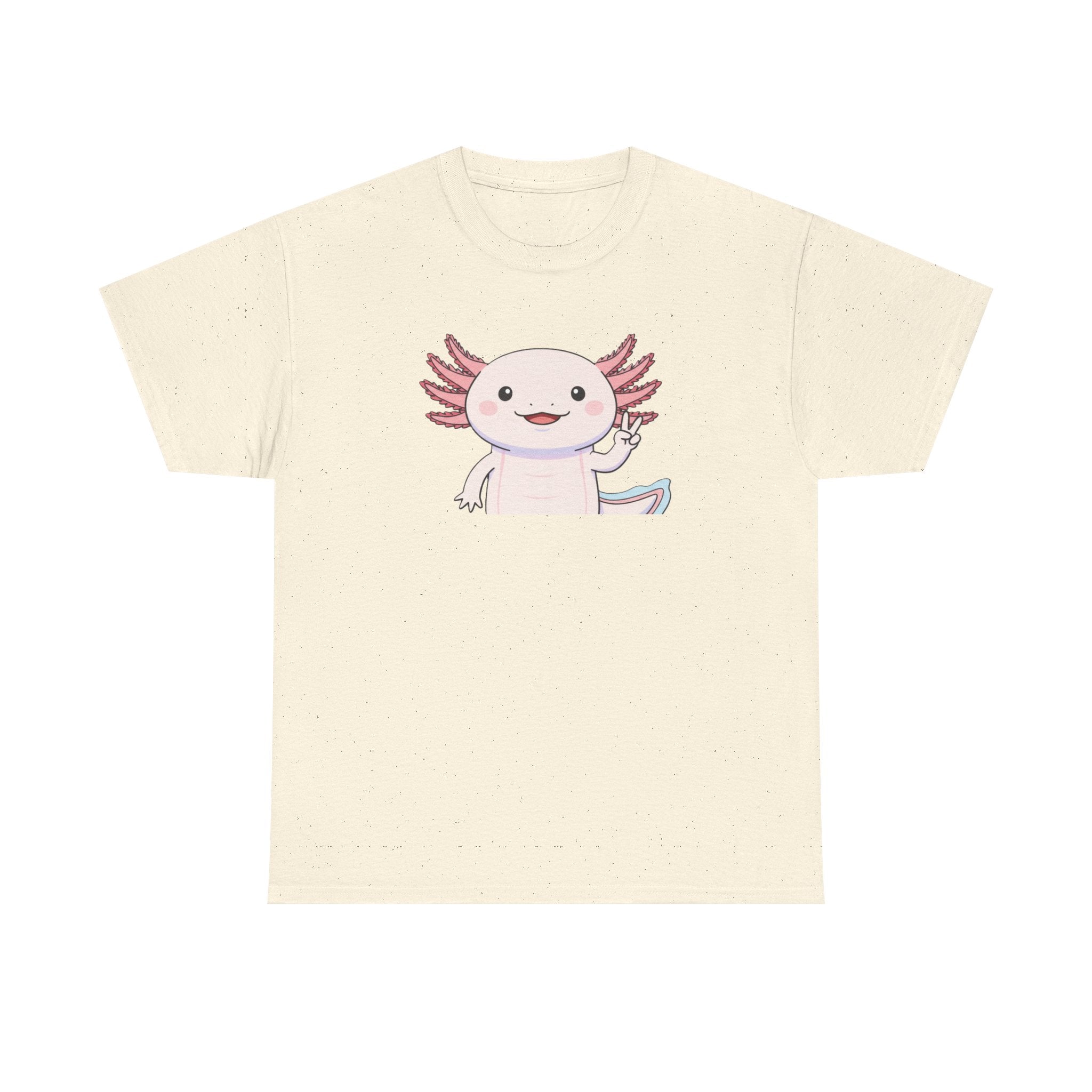 Axolotl Cute Cartoon T‑Shirt — Adorable Pink Axolotl Graphic Tee - Adult
