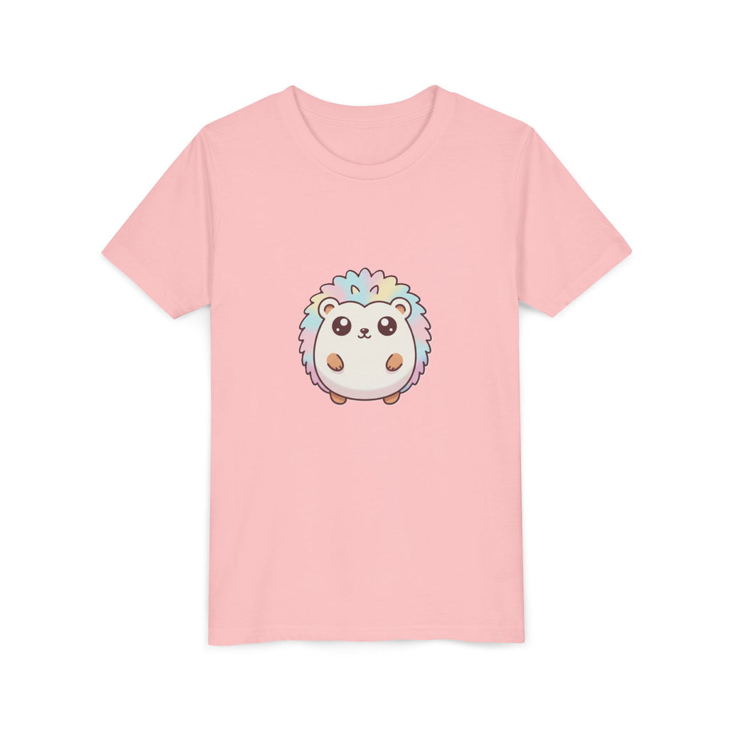 Kids Rainbow Hedgehog T‑Shirt — Cute Pastel Animal Youth Tee