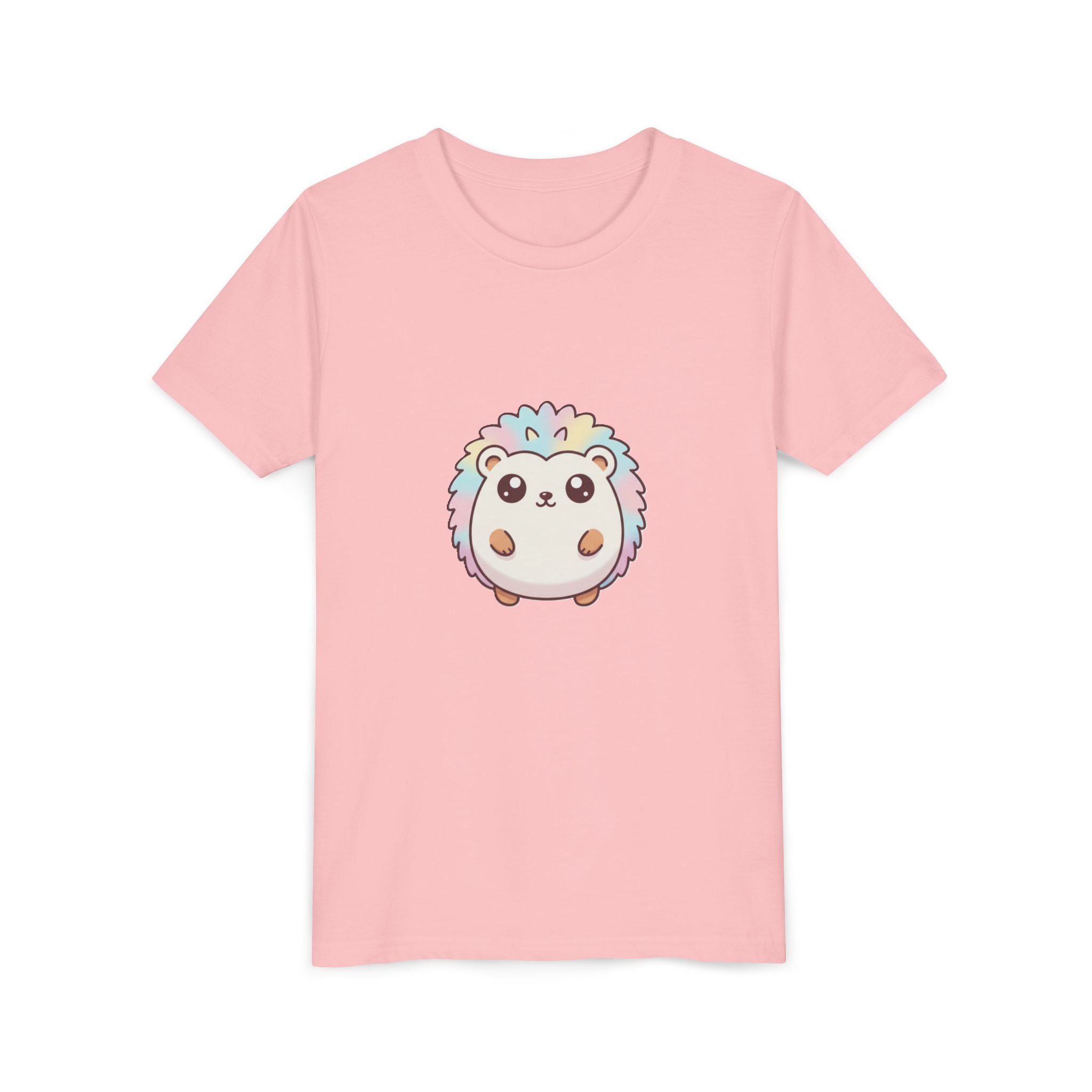 Kids Rainbow Hedgehog T‑Shirt — Cute Pastel Animal Youth Tee
