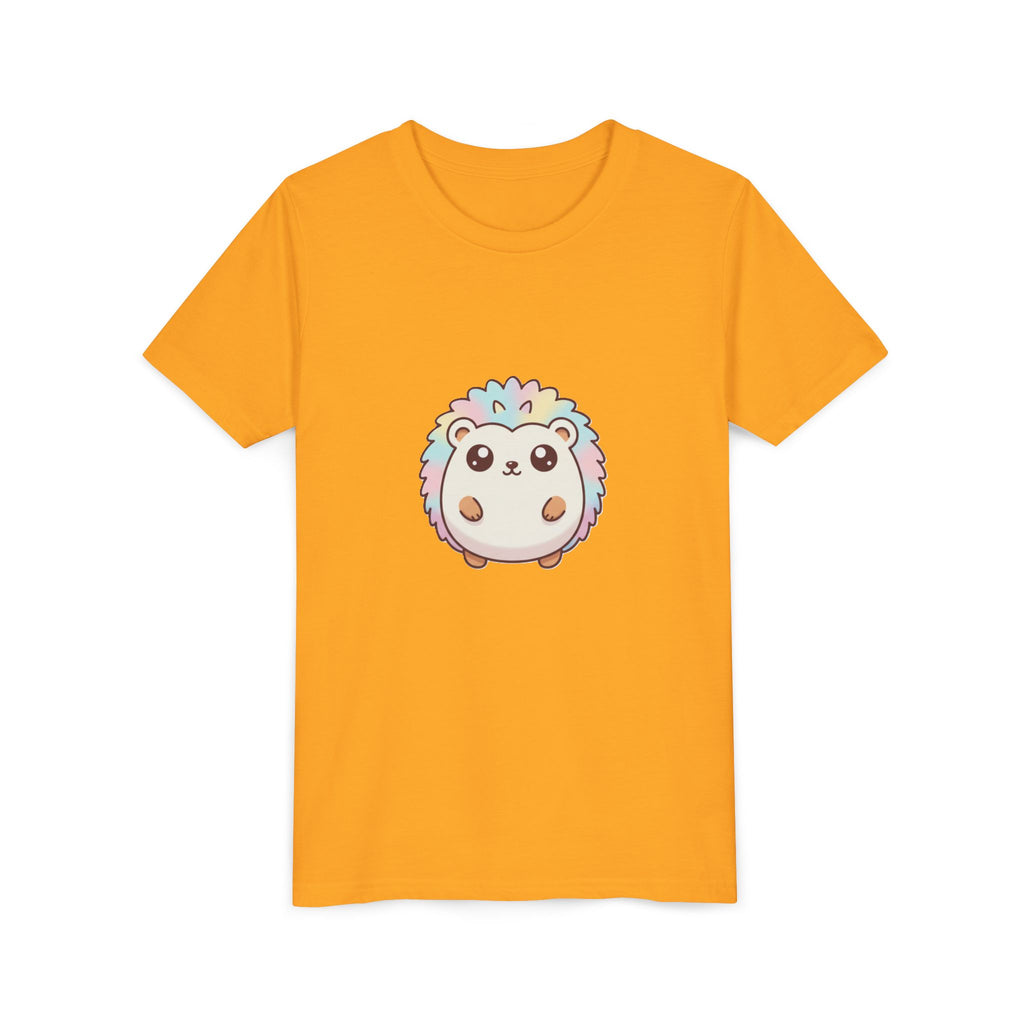 Kids Rainbow Hedgehog T‑Shirt — Cute Pastel Animal Youth Tee